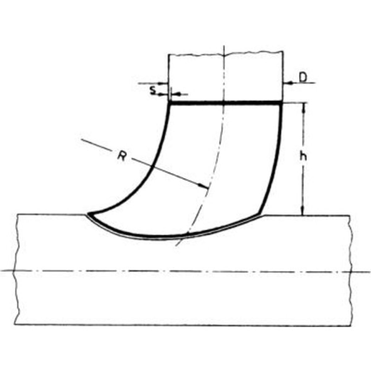 48,3 x 2,6 mm Bøjning for indsvejsning