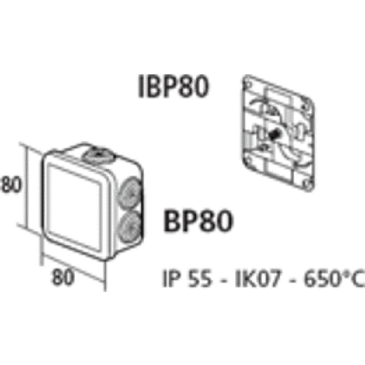 DÅSEBESLAG F/ IBP 80 x 80