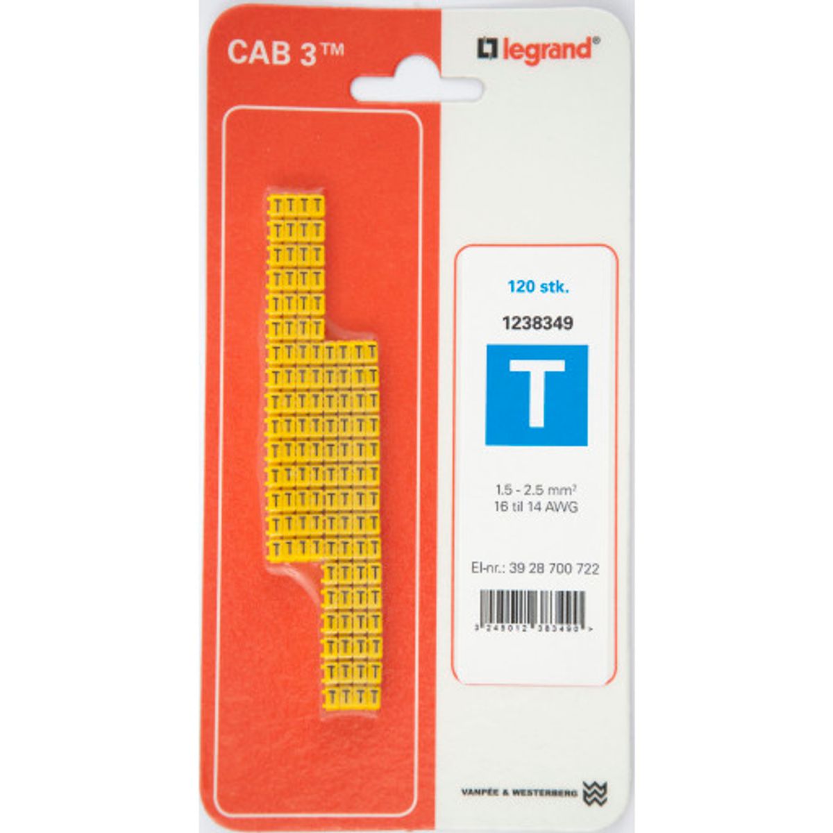 120 stk CAB3 LEDNINGSMRK 1,5-2,5 (T)