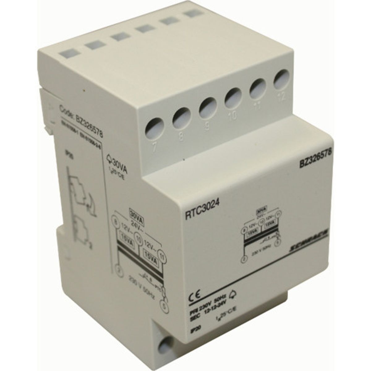 RINGETRAFO 30VA/12-12-24V DIN-