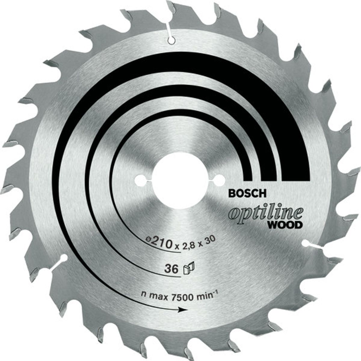 Bosch Optiline Wood rundsavklinge Ø210/30 - 36tands