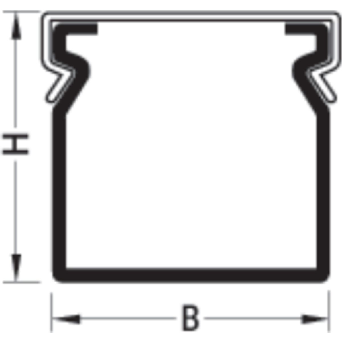 2 meter Ledningskanal Opslidset BA6 80060