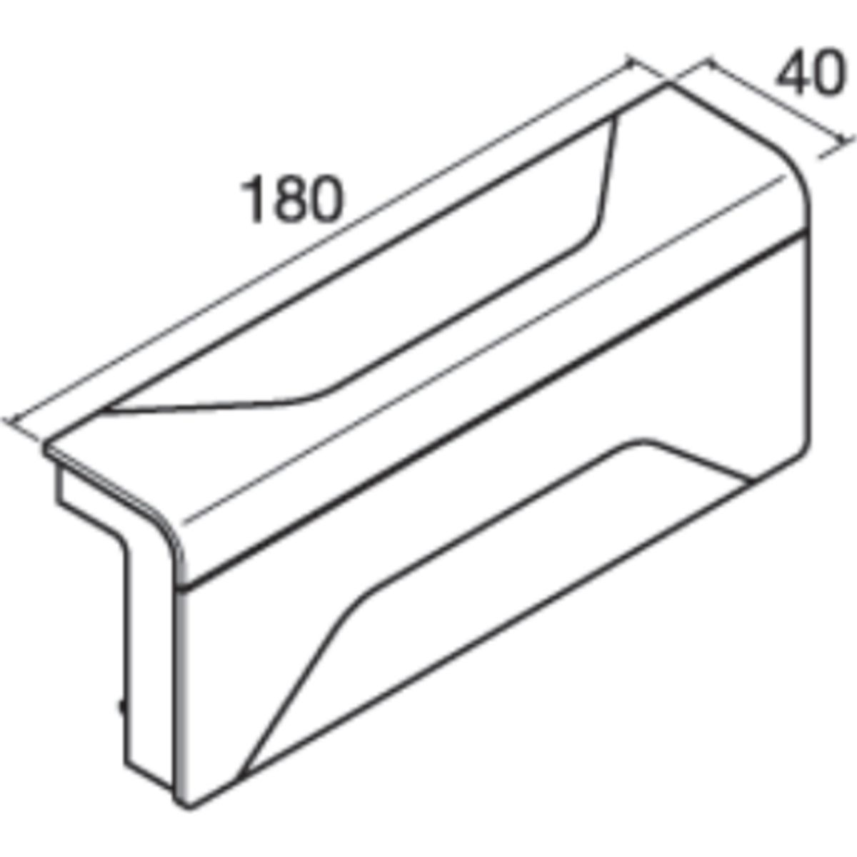 Afgrening 55 mm Høj SL 200558 Sort Ral9011