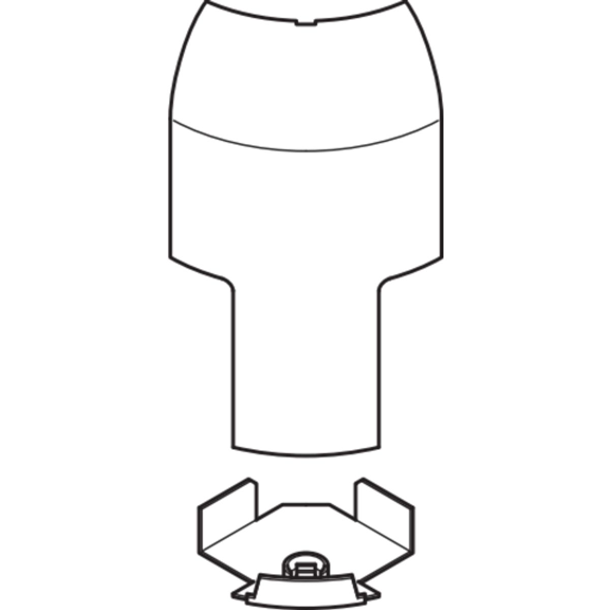 TilSLutningsstykke 55 mm Høj SL 200558D1 Alu Folie