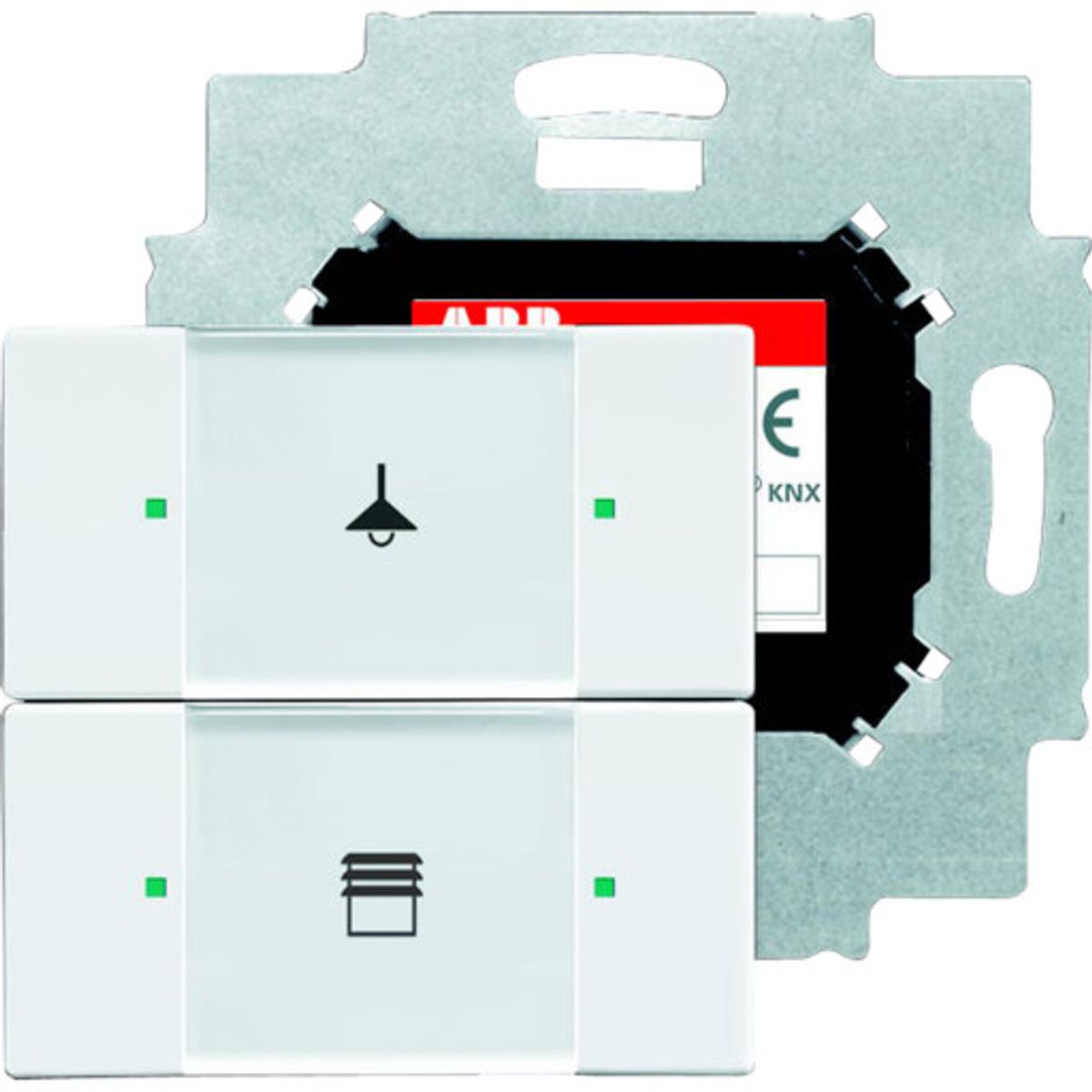 KNX Betjeningselement 2-tryk davos/studiehvid