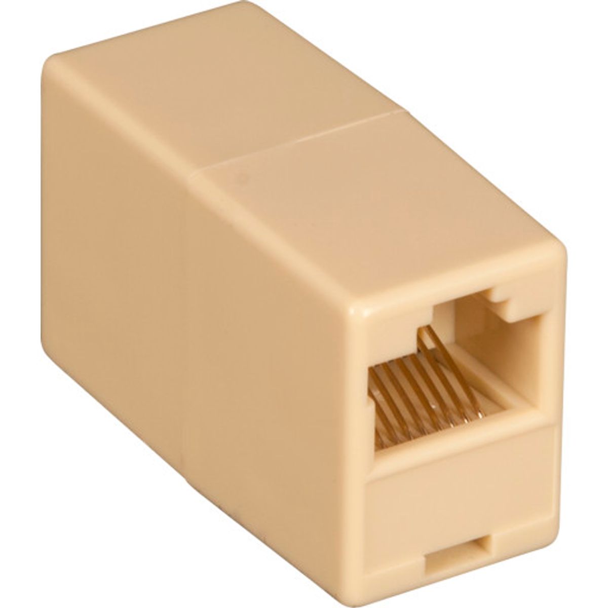 Mellemled Kat.3 2 x RJ45 jack beige