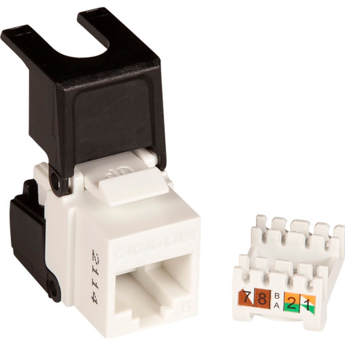 Konnektor Keystone Pro UTP Kat.6 RJ45 flip jack