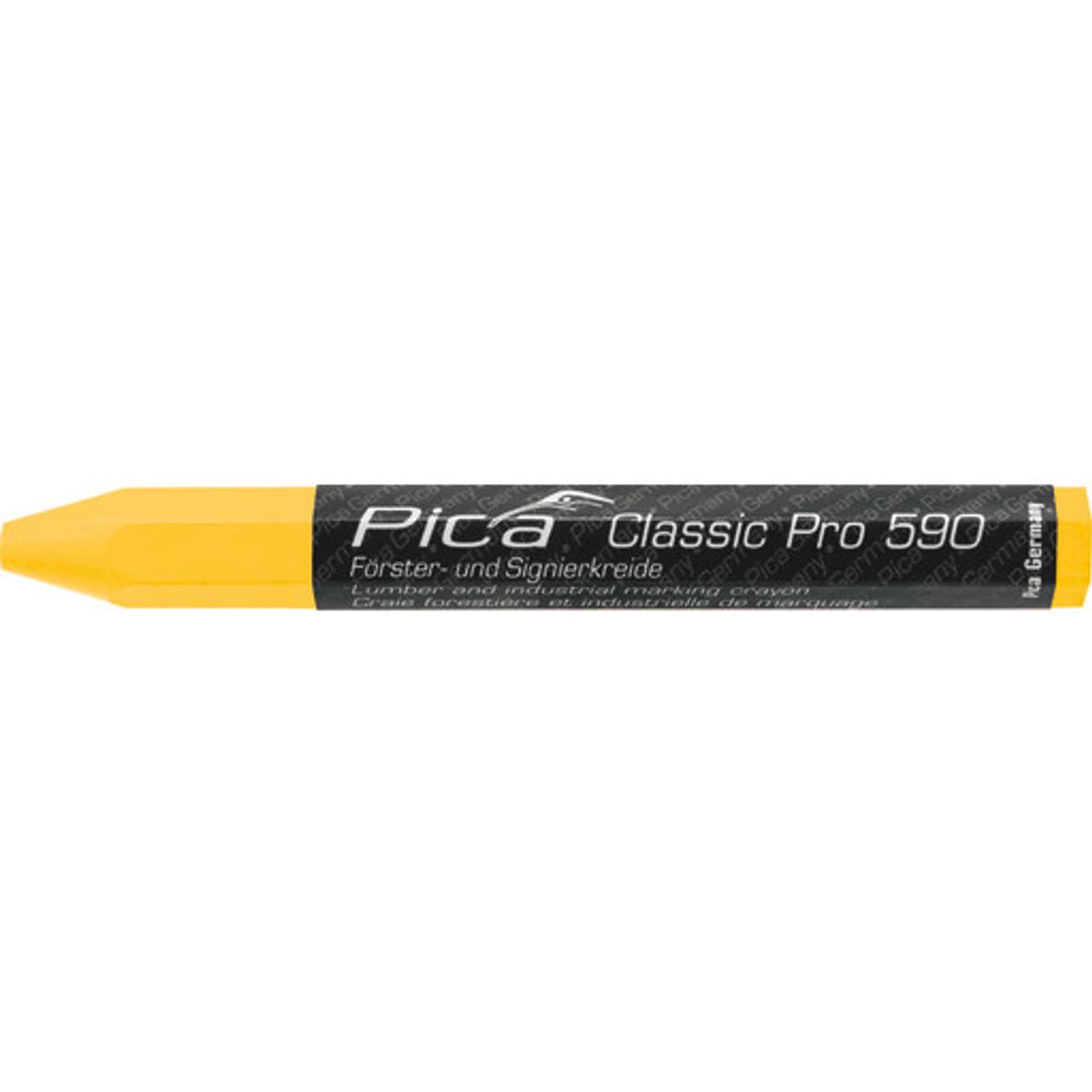 Pica Classic mærkekridt PRO, 120 mm, gul, 12 stk.