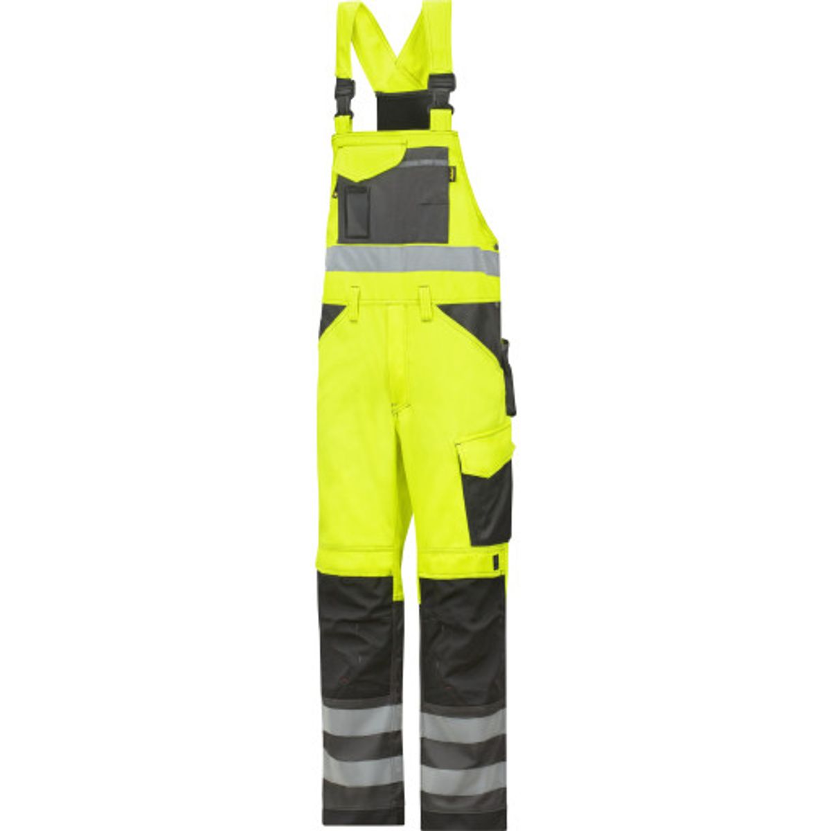 Snickers overall 0113, High-Vis kl2 gul/gråmeleret, str. 48