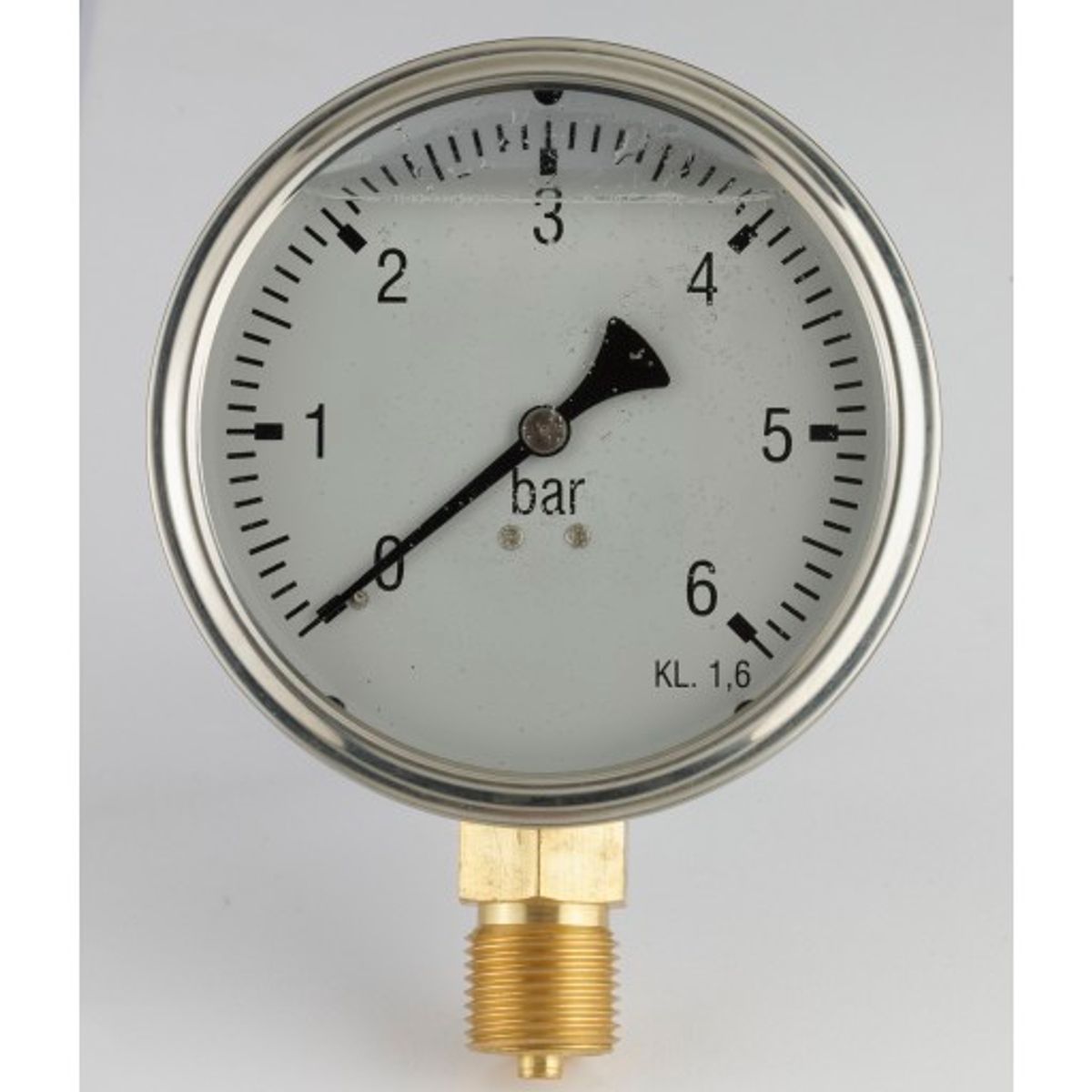 Manometer Ø 63 mm ned, 1/4", 0-16 barrf-hus m/glycerin, m/dæmper