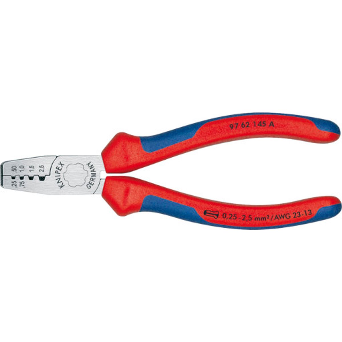 Knipex crimptang til kabeltyller 145 mm 0,08-2,5mm²