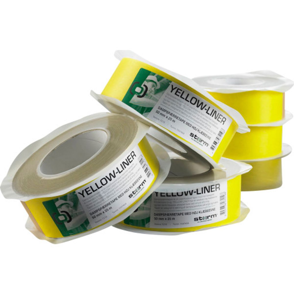 Dampspærretape Yellow-Liner 50 mm x 25M gul (rivbar)