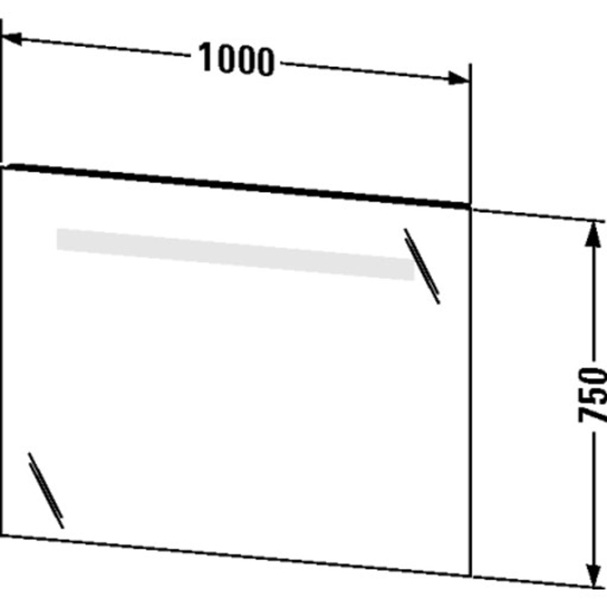 Ketho spejl med led lys 100 x 75 cm