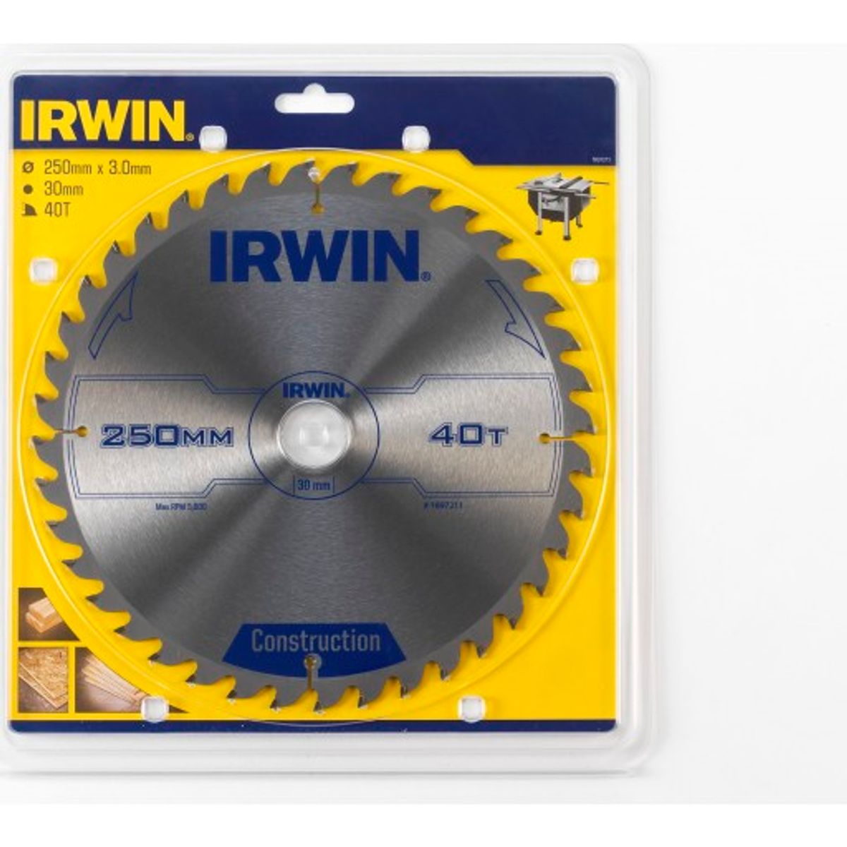 Irwin rundsavklinge, Ø250/30 mm, 40 td.