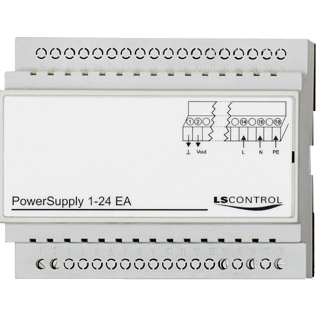 Strømforsyning 24V DC 1A for dinskinne ES957