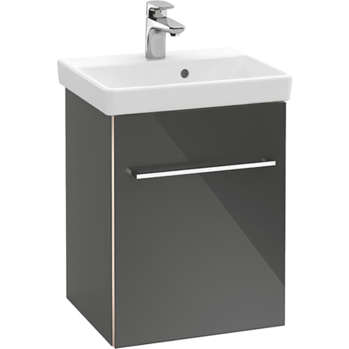 V&B A887 Avento vaskeskab venstre Crystal Black