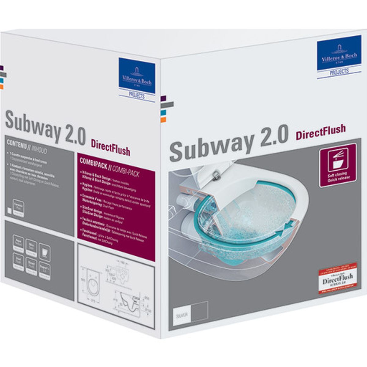 Villeroy & Boch Subway 2.0 skål med C+ samt sæde