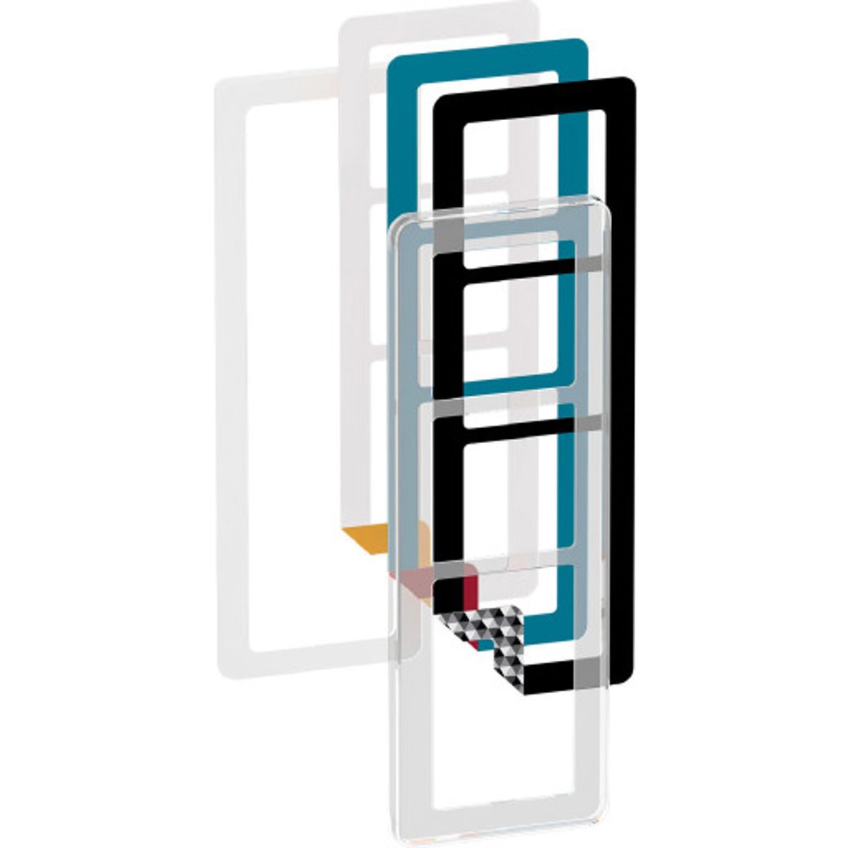 LK FUGA Choice designramme, 3,5 modul, Transparent inkl. 6 farvevalg