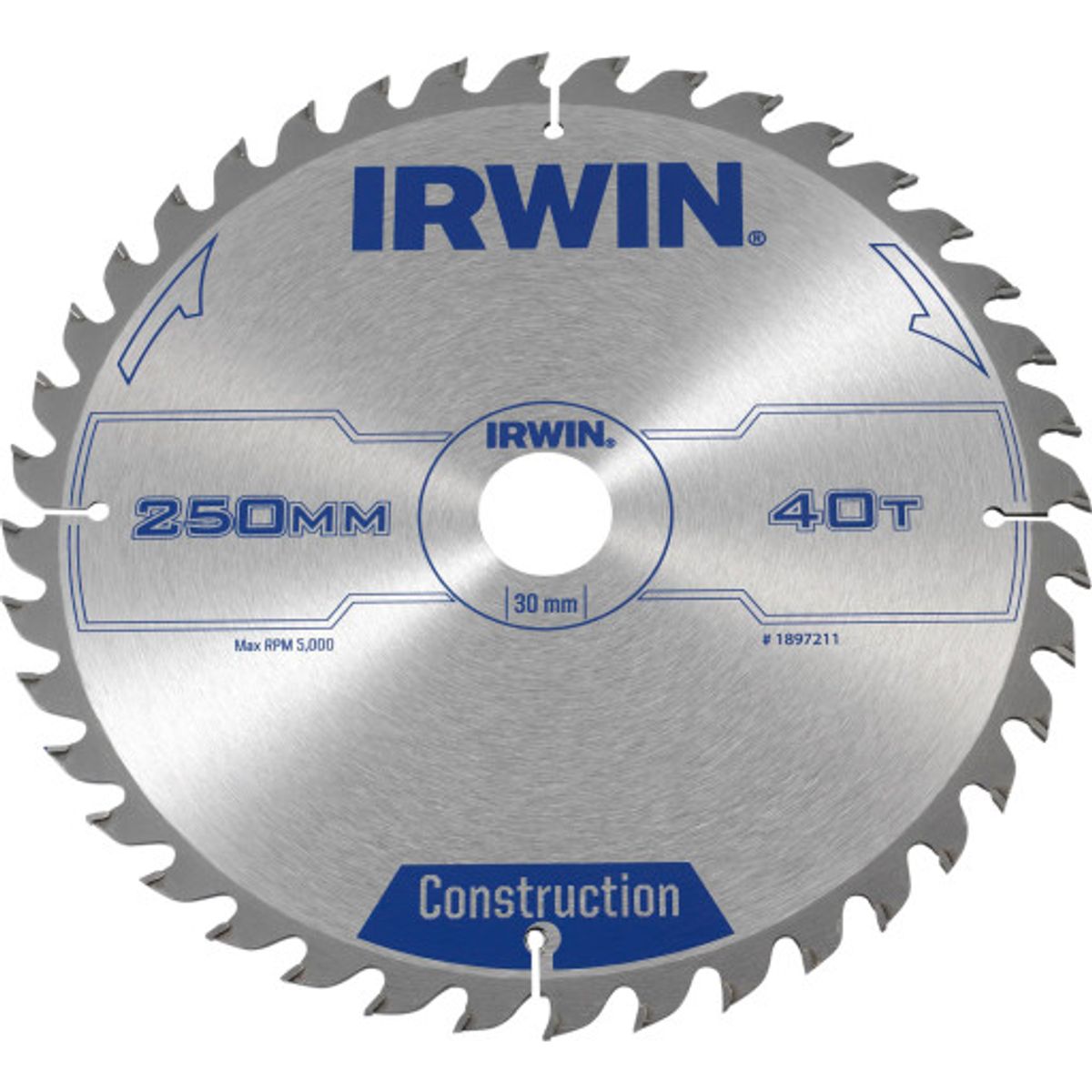 Irwin rundsavklinge - Ø250/30mm - 40tands -