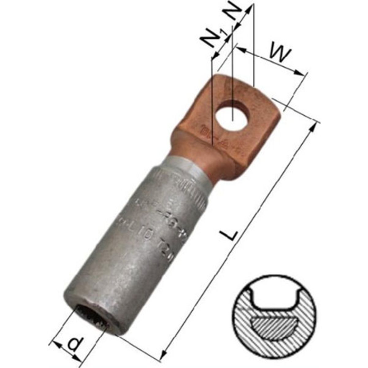 12 stk Kabelsko AL/CU AKK185-12 M12