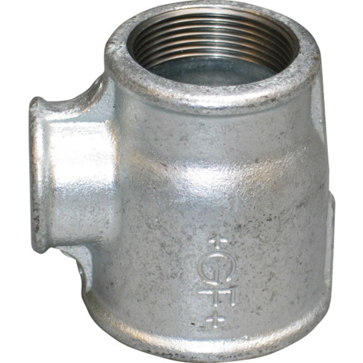 1.1/4" x 1.1/4" x 1/2" Galvaniseret tee