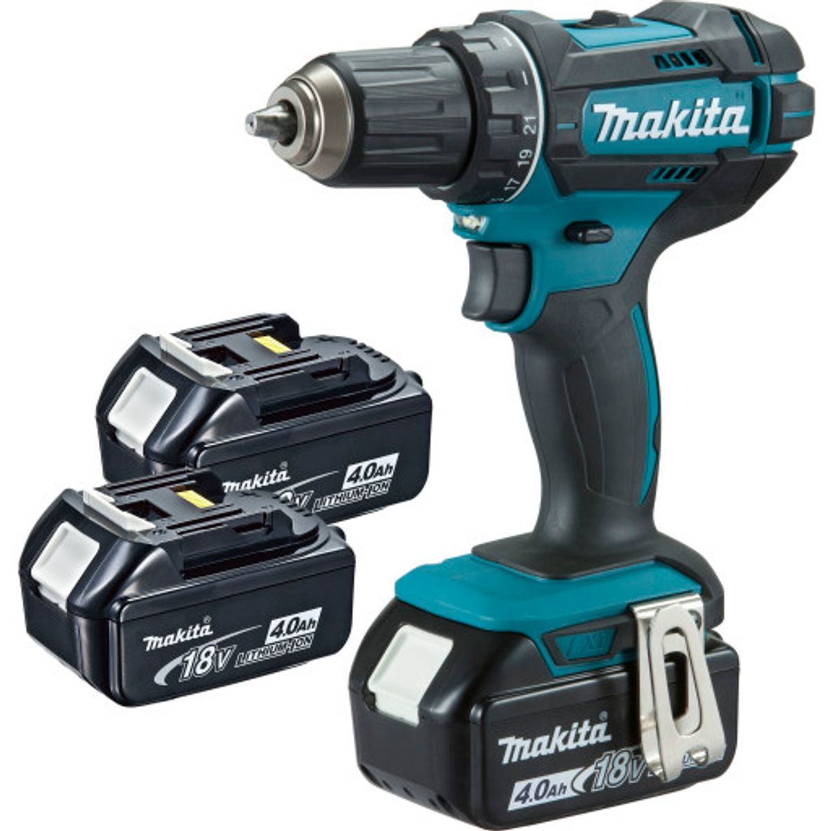 Makita bore-/skruemaskine DDF482RM3J, 3 x 18 V/4,0 Ah