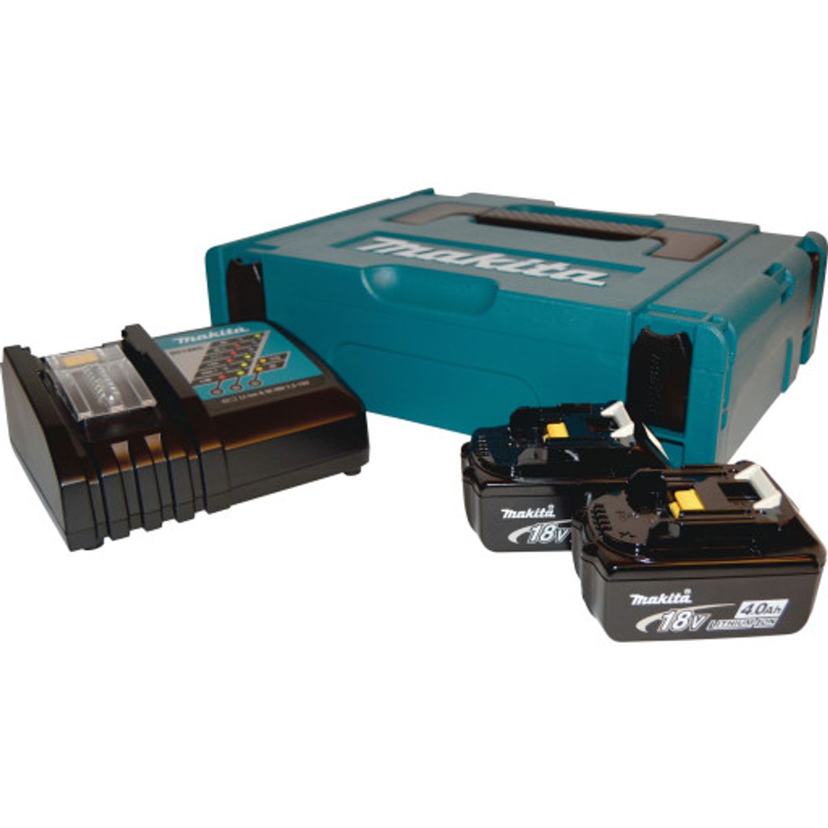 Makita batterierr, 2 x 18 Volt/4,0 Ah, inkl. lader