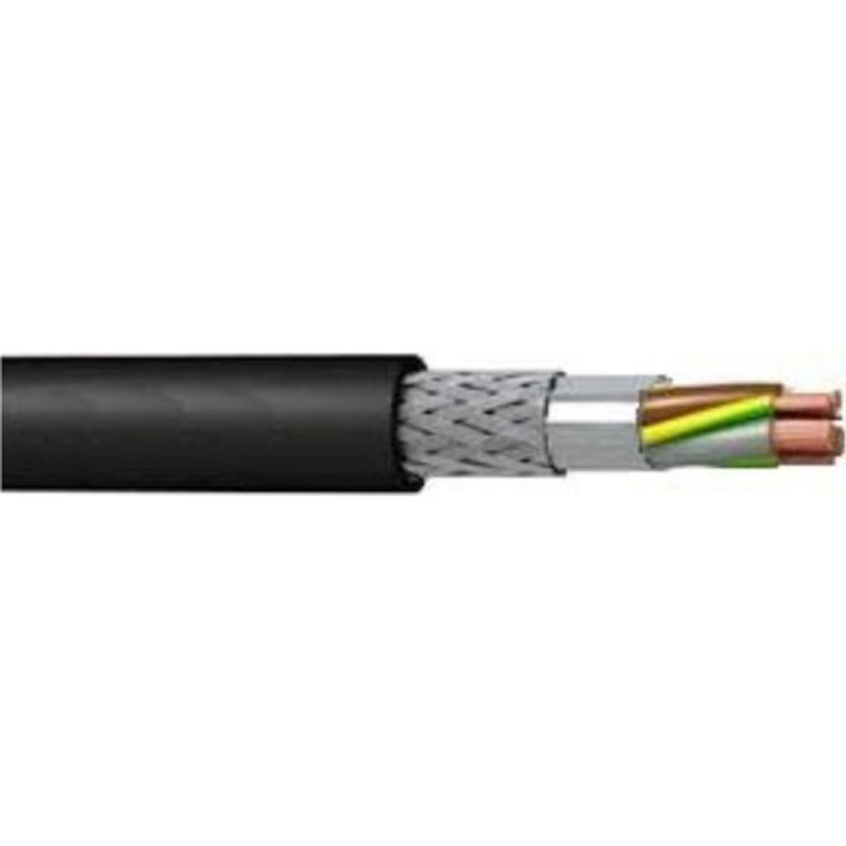 Motorkabel 2YSLCYK-J EMC 3x25+3G4,0 mm², sort, T500