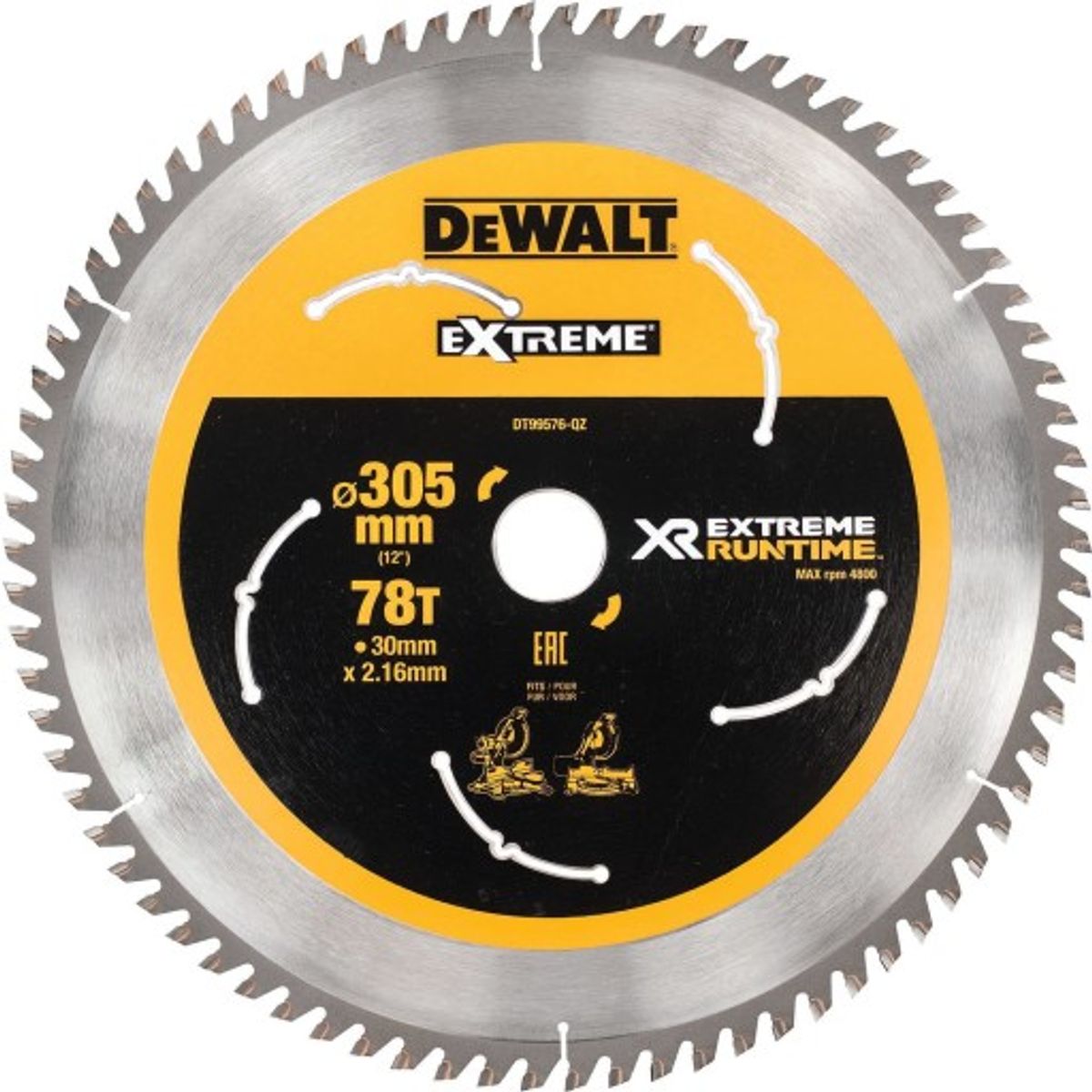 Dewalt rundsavsklinge Ø305/30 - 78tands