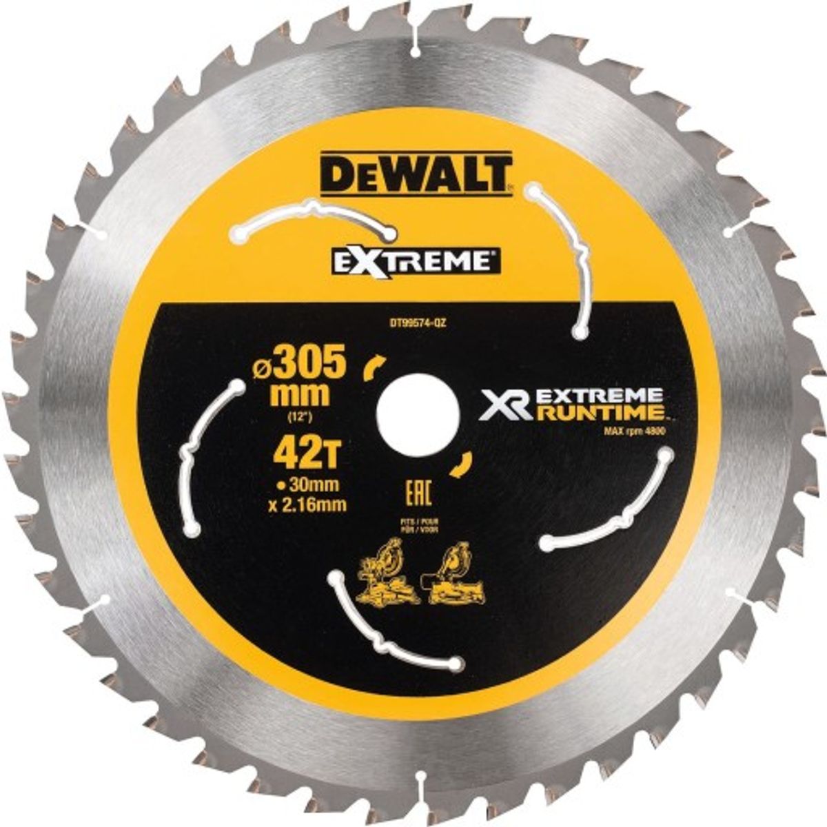 Dewalt rundsavsklinge Ø305/30 - 42tands