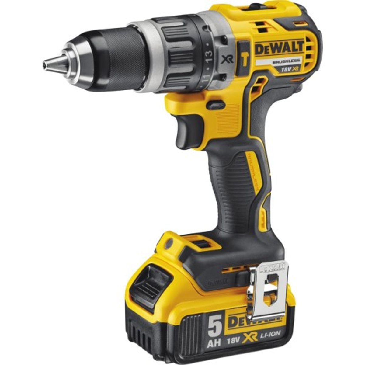 DEWALT 18V XR slagboremaskine DCD796P2-QW, 2 x 18V/5,0 Ah