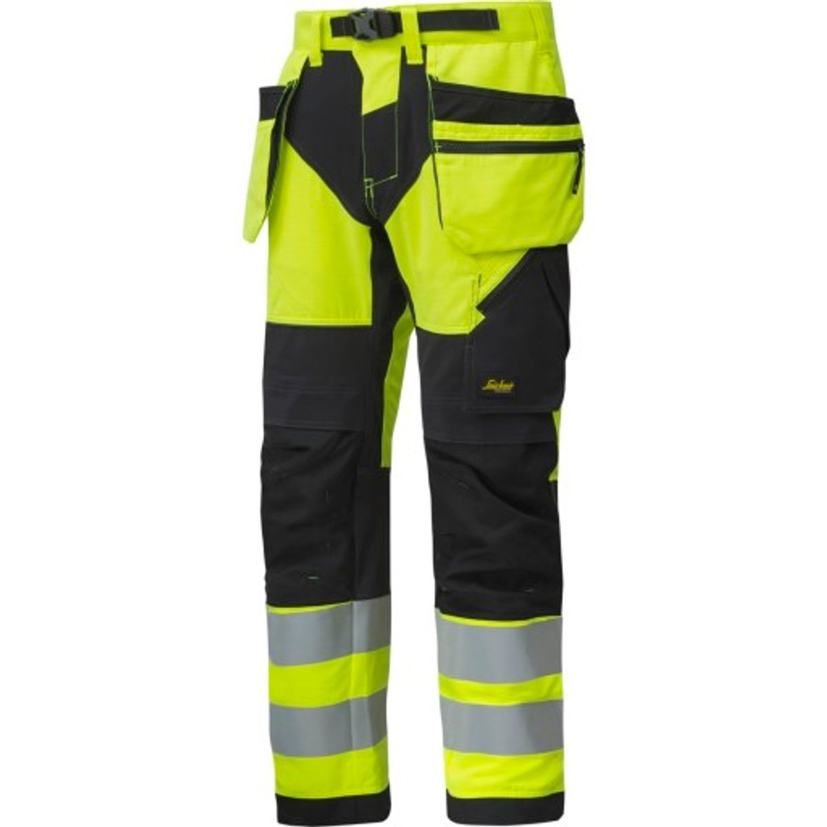 Snickers High-Vis buks+ hylsterlommer 6932, gul/sort, kl. 2, 58