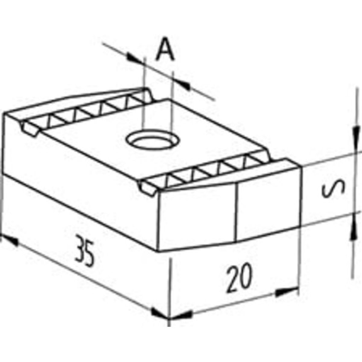 Samontec FCN 8 skivemøtrik M8