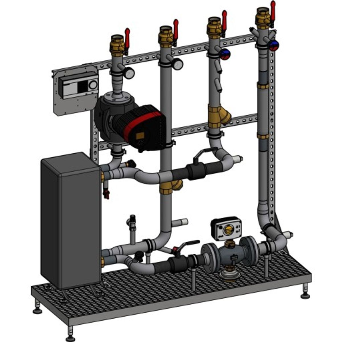 Metro Therm VXT type 3 fjernvarmeunit, med kabinet