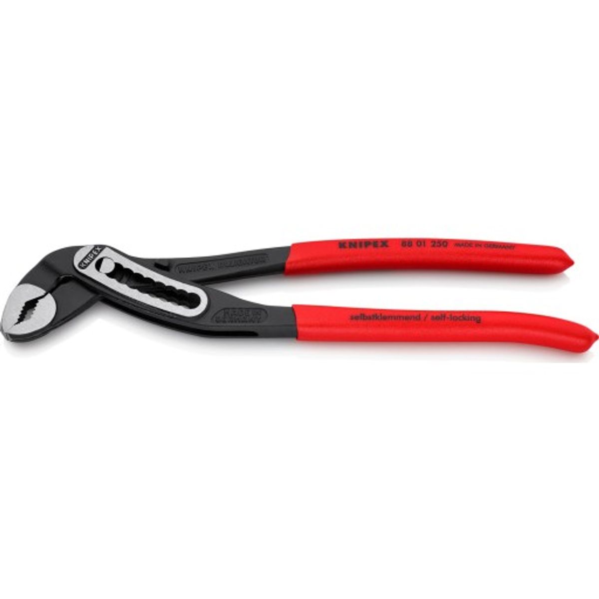 Vandpumpetang 250 mm Alligator dyppet greb, Knipex 8801-250