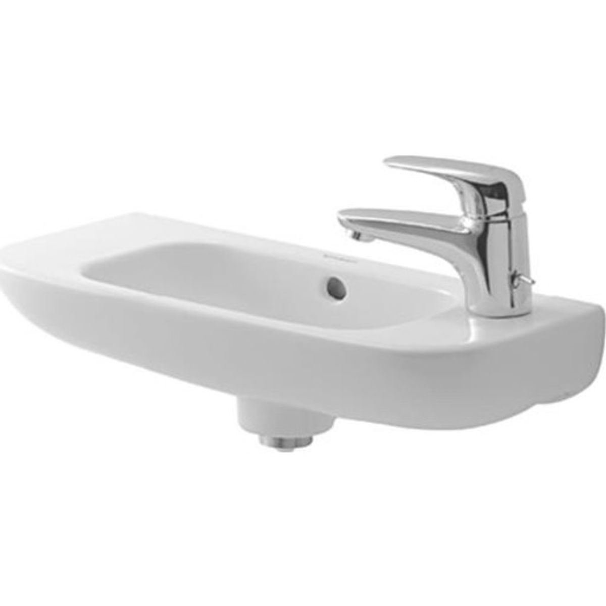 Duravit D-Code håndvask, 50x22 cm, højre, hvid