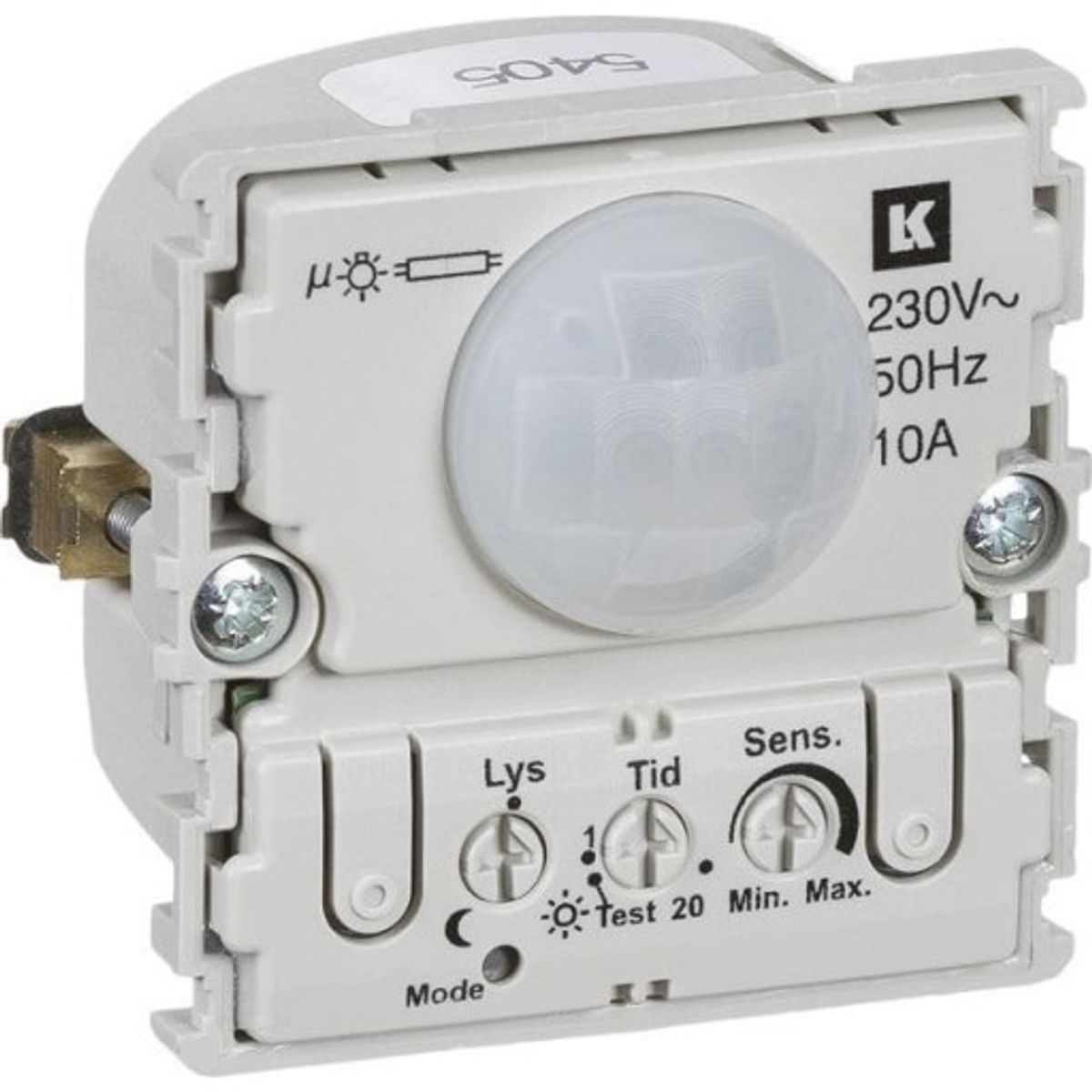 LK Fuga PIR sensor, 10A, 1 modul, uden afdækning