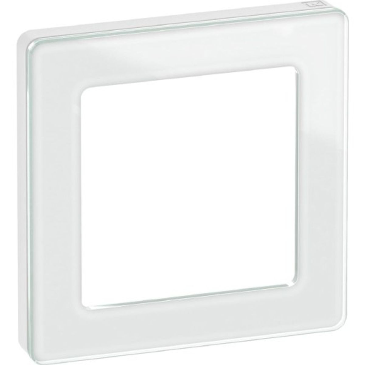 LK Fuga Pure designramme, 1 modul, hvid glas