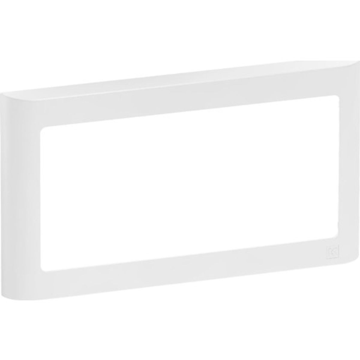 LK Fuga Design ramme 63 soft 1x2 modul vandret, hvid