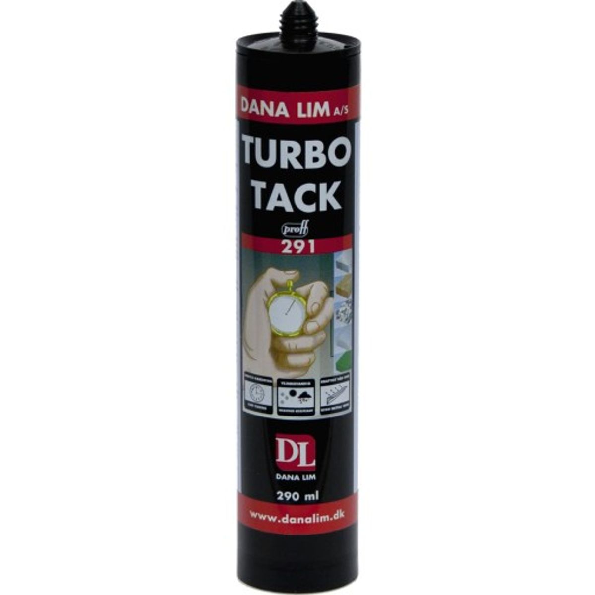 Dana Lim 291 Turbo Tack montagelim 290 ml, hvid