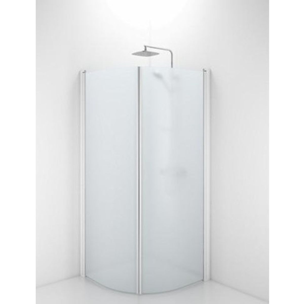 Contura Shower Space brusedør, 62,3 cm, frostet glas, hvid profil