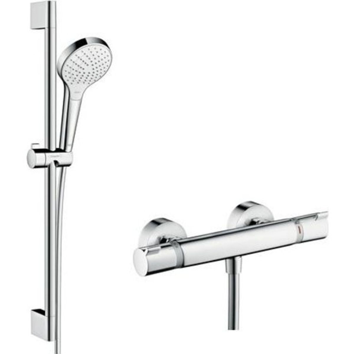 Hansgrohe Croma Select S brusesæt, krom/hvid