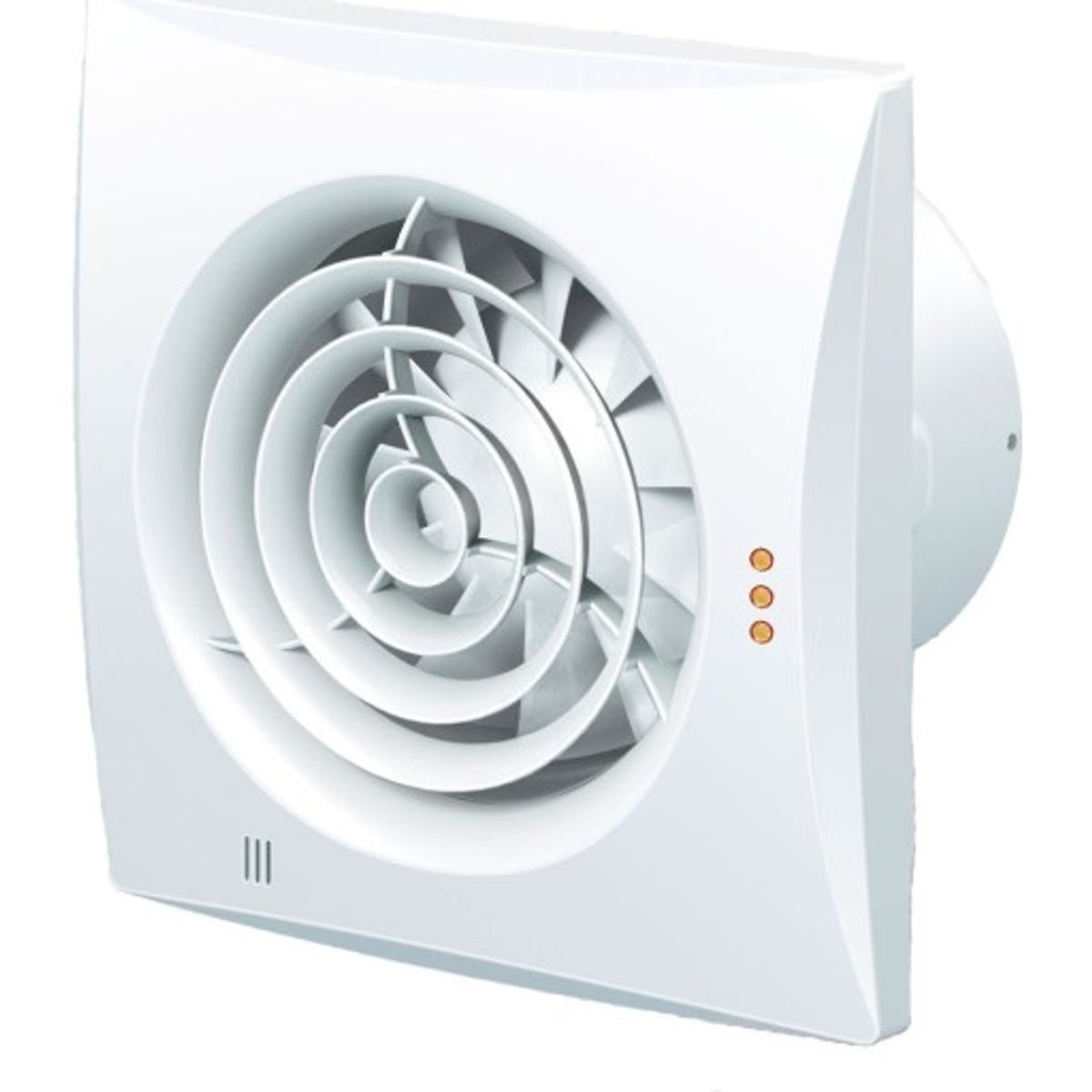 DUKA PRO 35TH badrumsventilator med fugtstyring og timer Ø150 mm i hvid