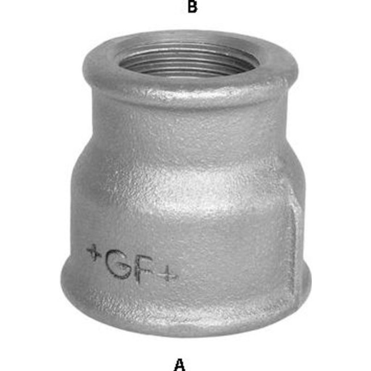 Galvaniseret formmuffe 1 1/2" x 1 1/4"