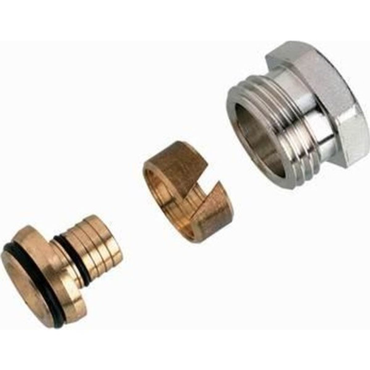 Danfoss Klemringsfittings til PEX plastrør 1/2" - 15x2,5 mm