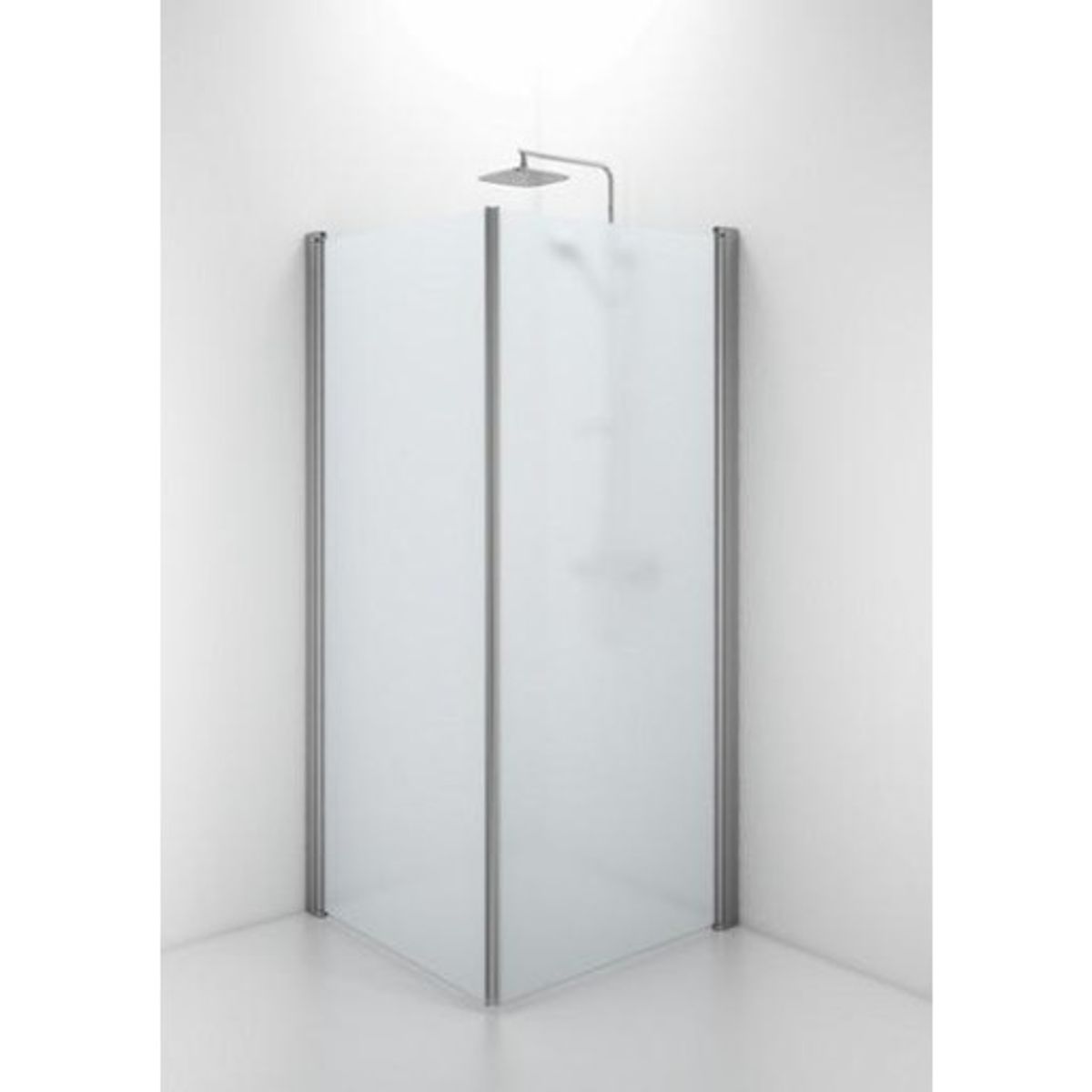 Contura Shower Space brusedør, 87 cm, frostet glas, aluminium profil