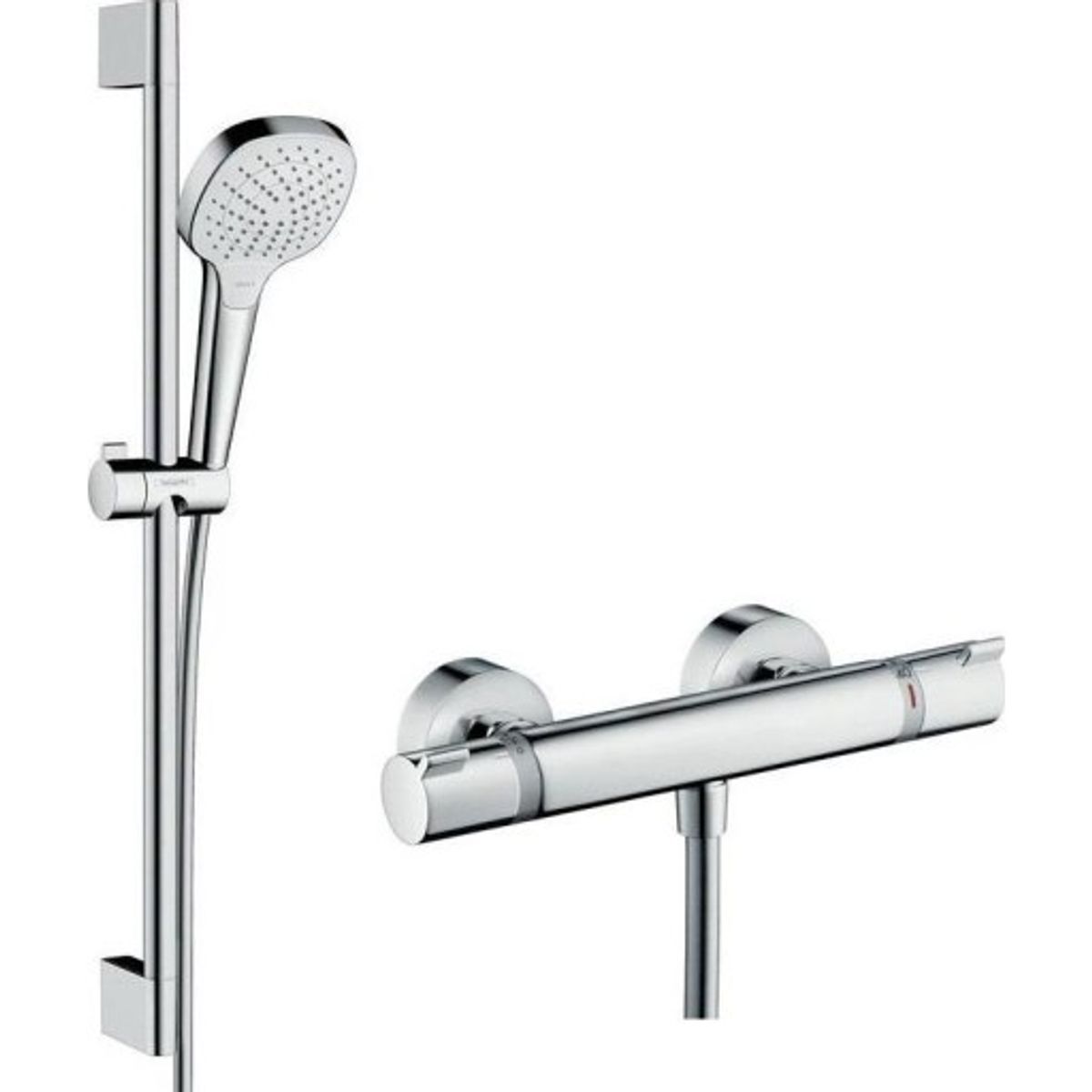 Hansgrohe Croma Select E brusesæt, krom/hvid