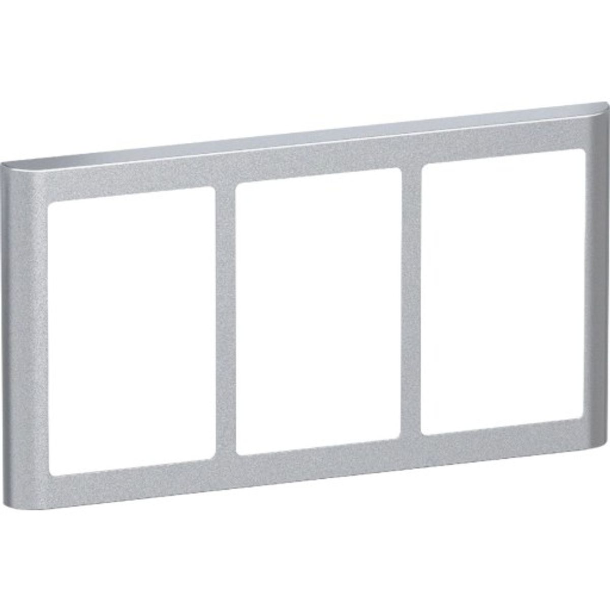 LK Fuga Design ramme 63 soft 3x1,5 modul vandret, stålmetallic