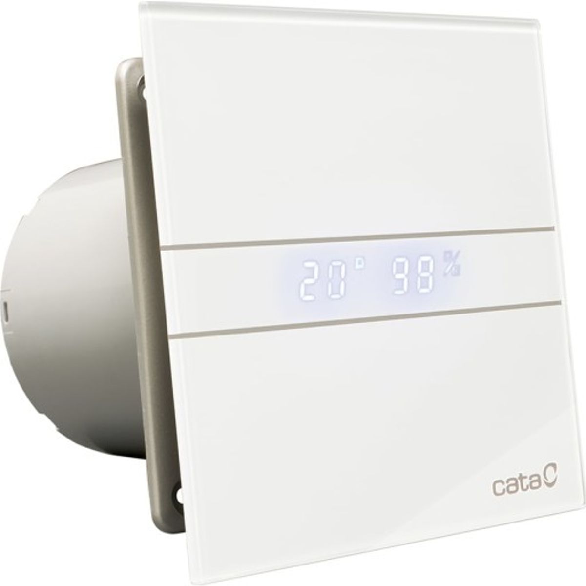 Cata E-100 GTH badventilator, fugtstyring, timer, Ø100 mm, hvid