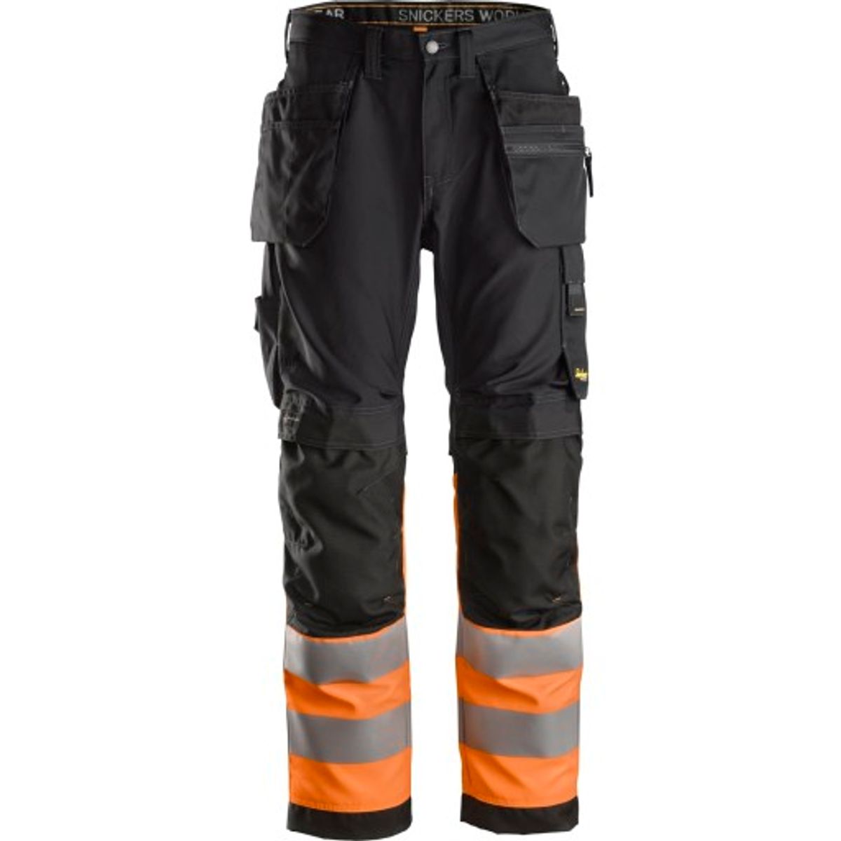 Snickers buks+ hylsterlommer, 6233 High-Vis sort/orange kl.1, 44